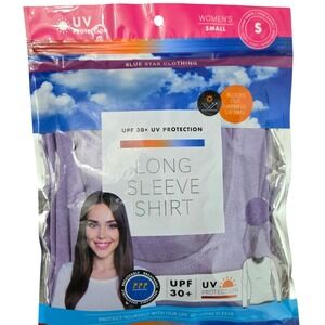NWT UPF 30+ UV Protection Long Sleeve Shirt Womens S Purple